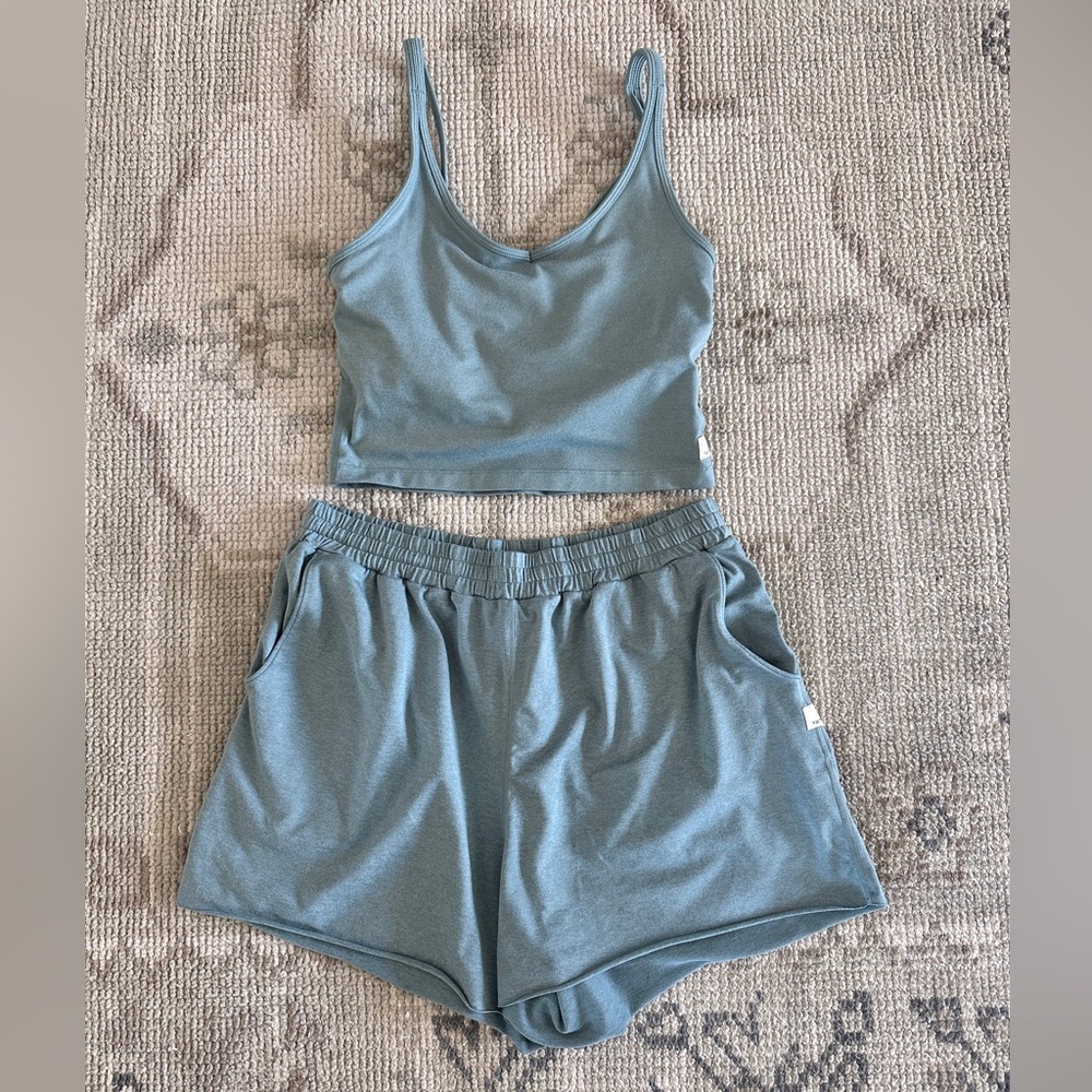 Vuori Halo Performance Crop Tank & Boyfriend Short Set